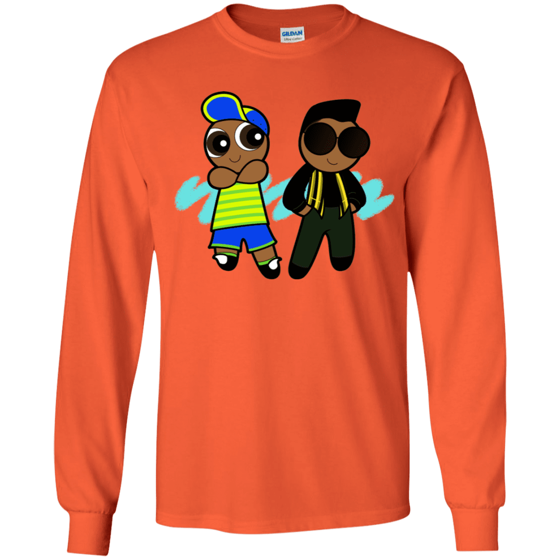 T-Shirts Orange / YS Puff Prince Youth Long Sleeve T-Shirt