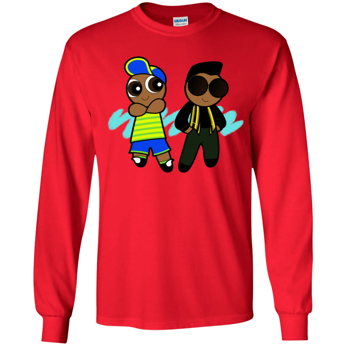 T-Shirts Red / YS Puff Prince Youth Long Sleeve T-Shirt