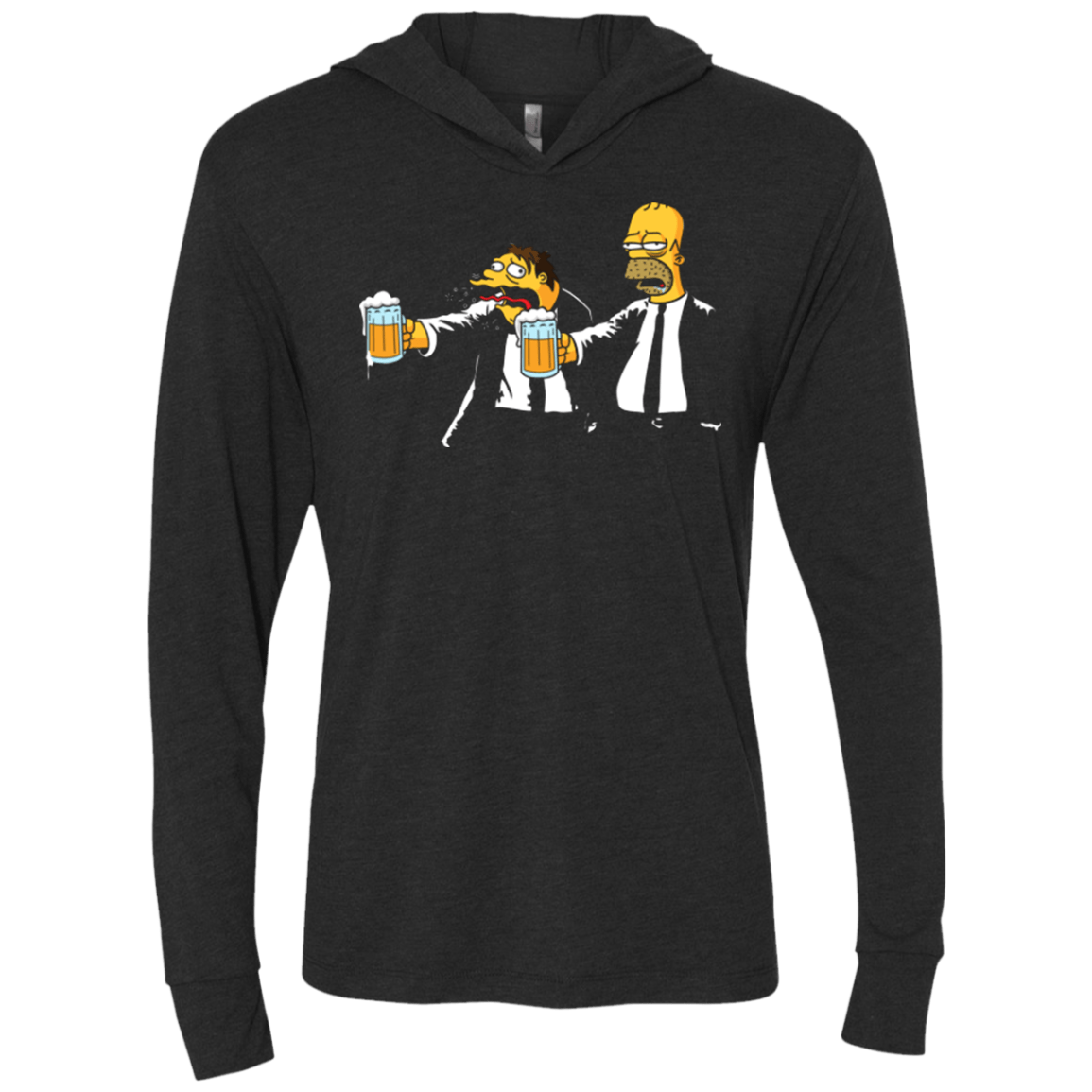 T-Shirts Vintage Black / X-Small Pulp Simpson Triblend Long Sleeve Hoodie Tee