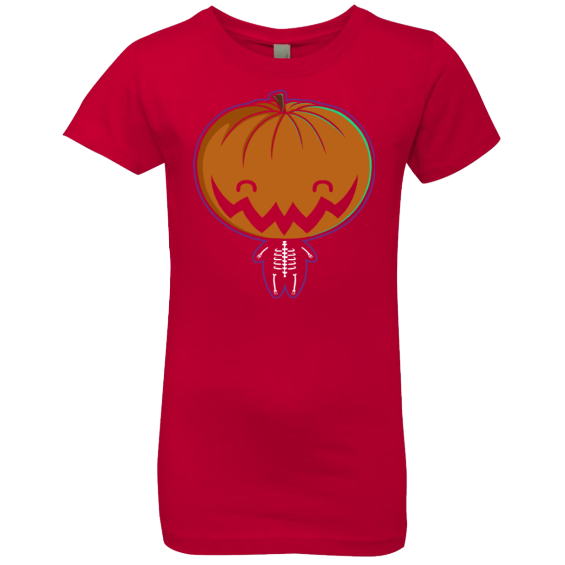 T-Shirts Red / YXS Pumpkin Head Girls Premium T-Shirt