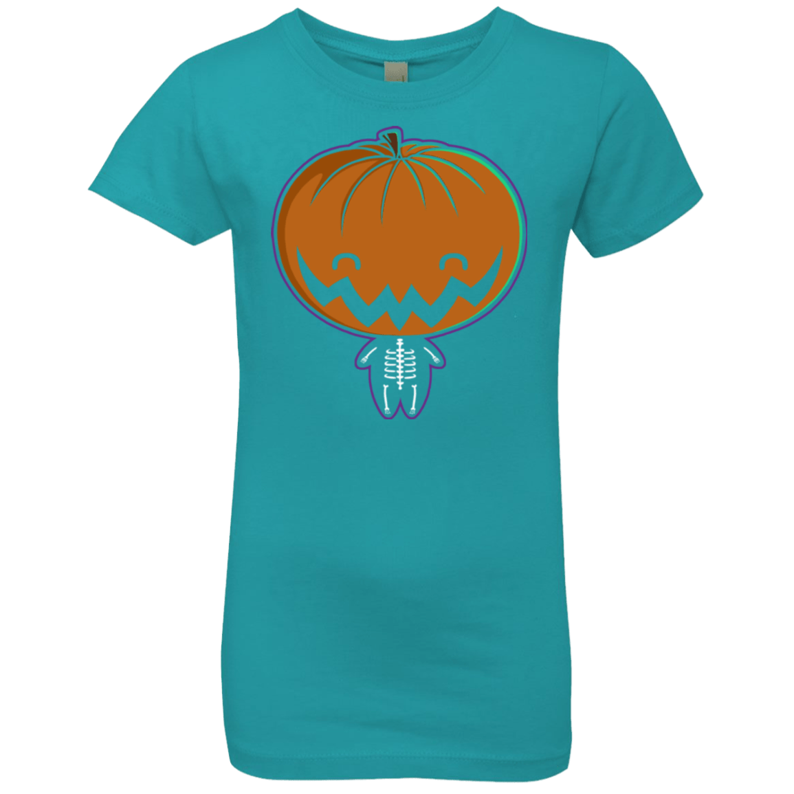 T-Shirts Tahiti Blue / YXS Pumpkin Head Girls Premium T-Shirt