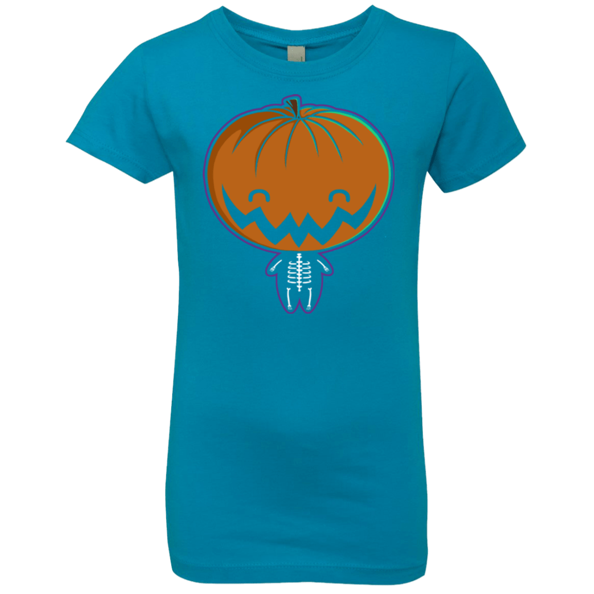 T-Shirts Turquoise / YXS Pumpkin Head Girls Premium T-Shirt