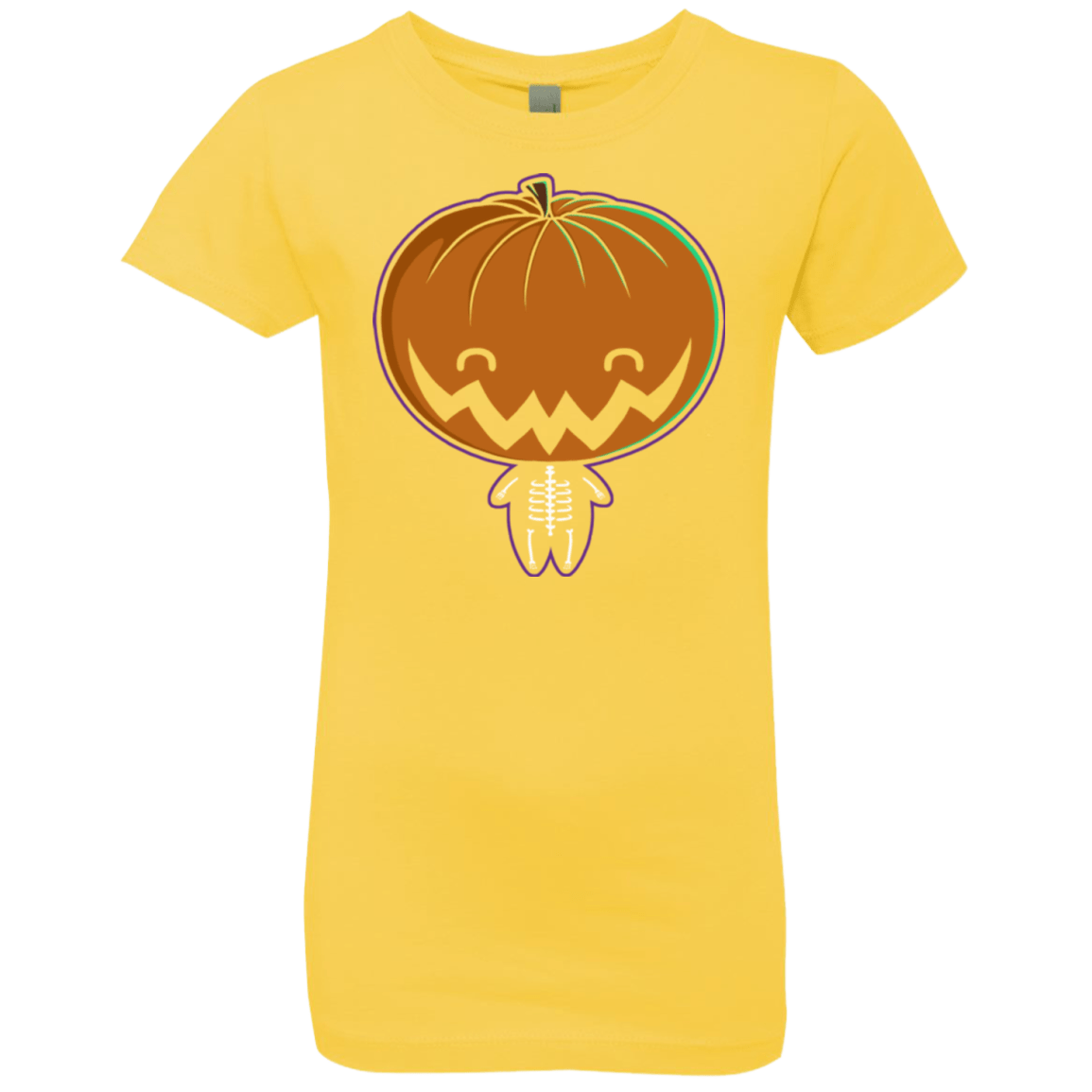 T-Shirts Vibrant Yellow / YXS Pumpkin Head Girls Premium T-Shirt