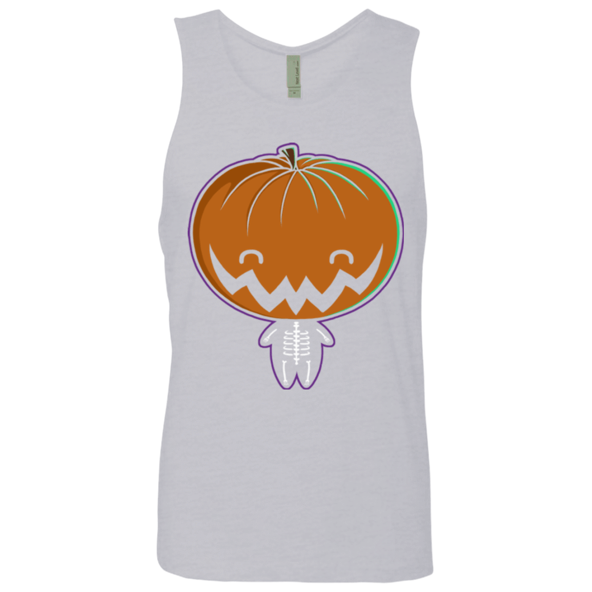 T-Shirts Heather Grey / Small Pumpkin Head Men's Premium Tank Top