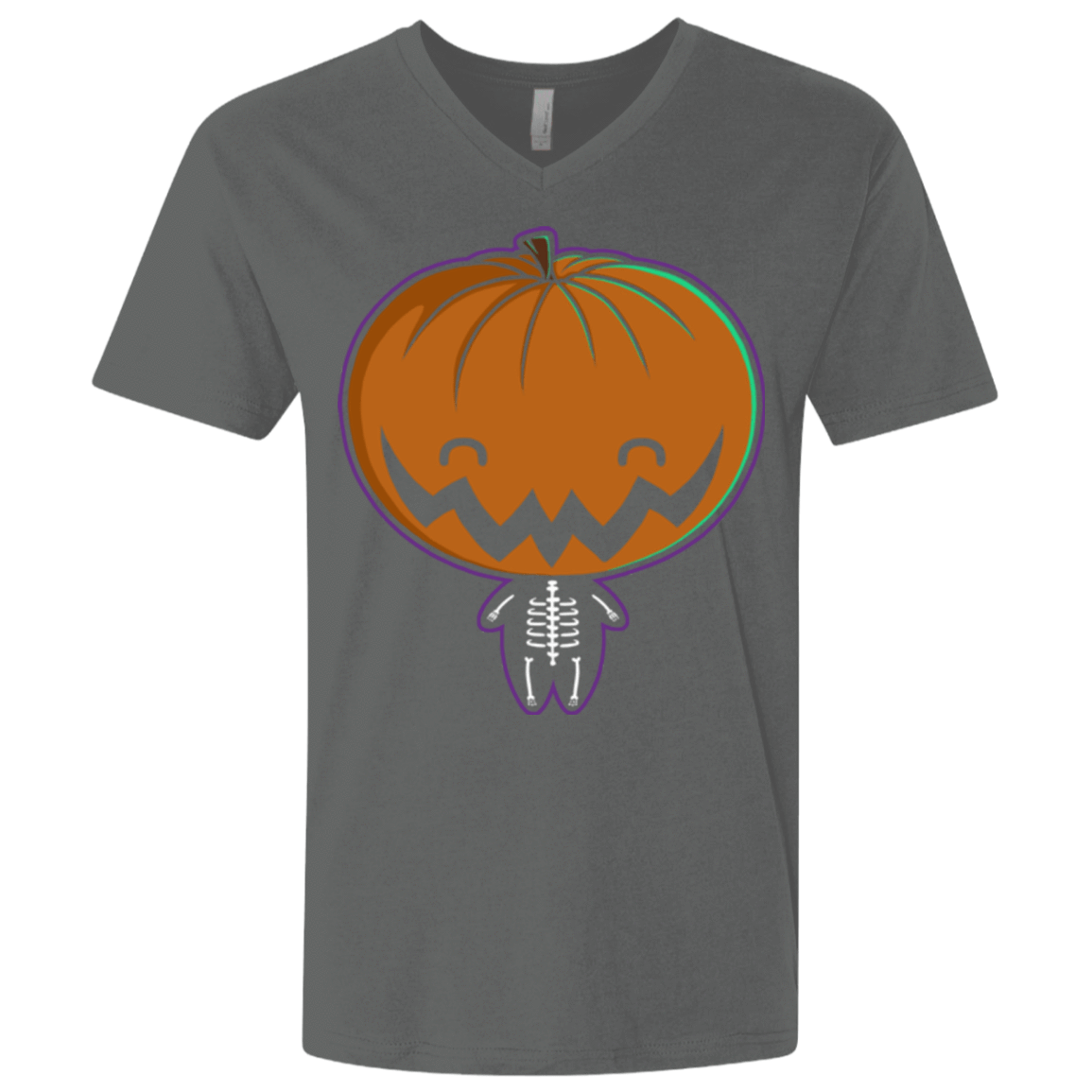 T-Shirts Heavy Metal / X-Small Pumpkin Head Men's Premium V-Neck