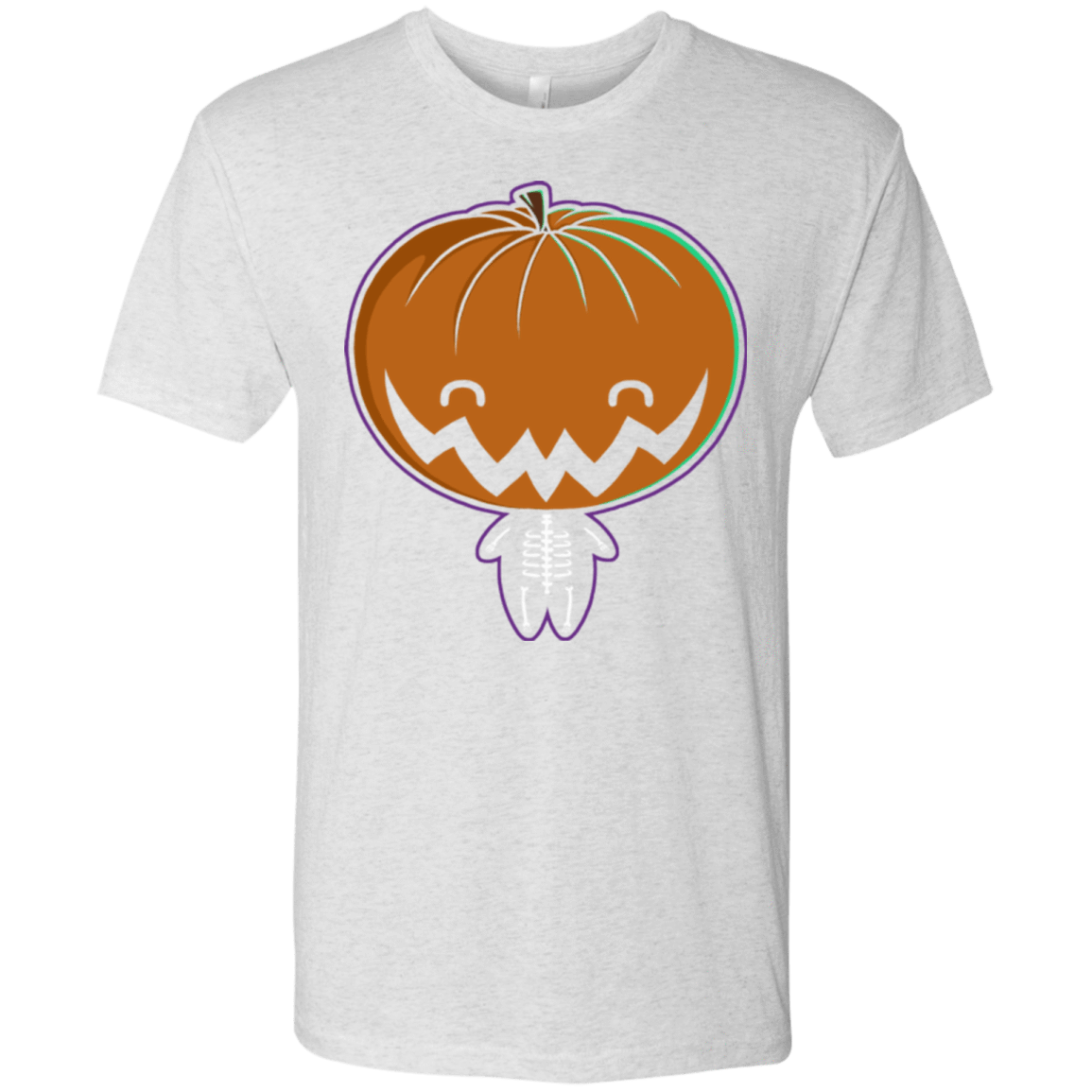 T-Shirts Heather White / Small Pumpkin Head Men's Triblend T-Shirt