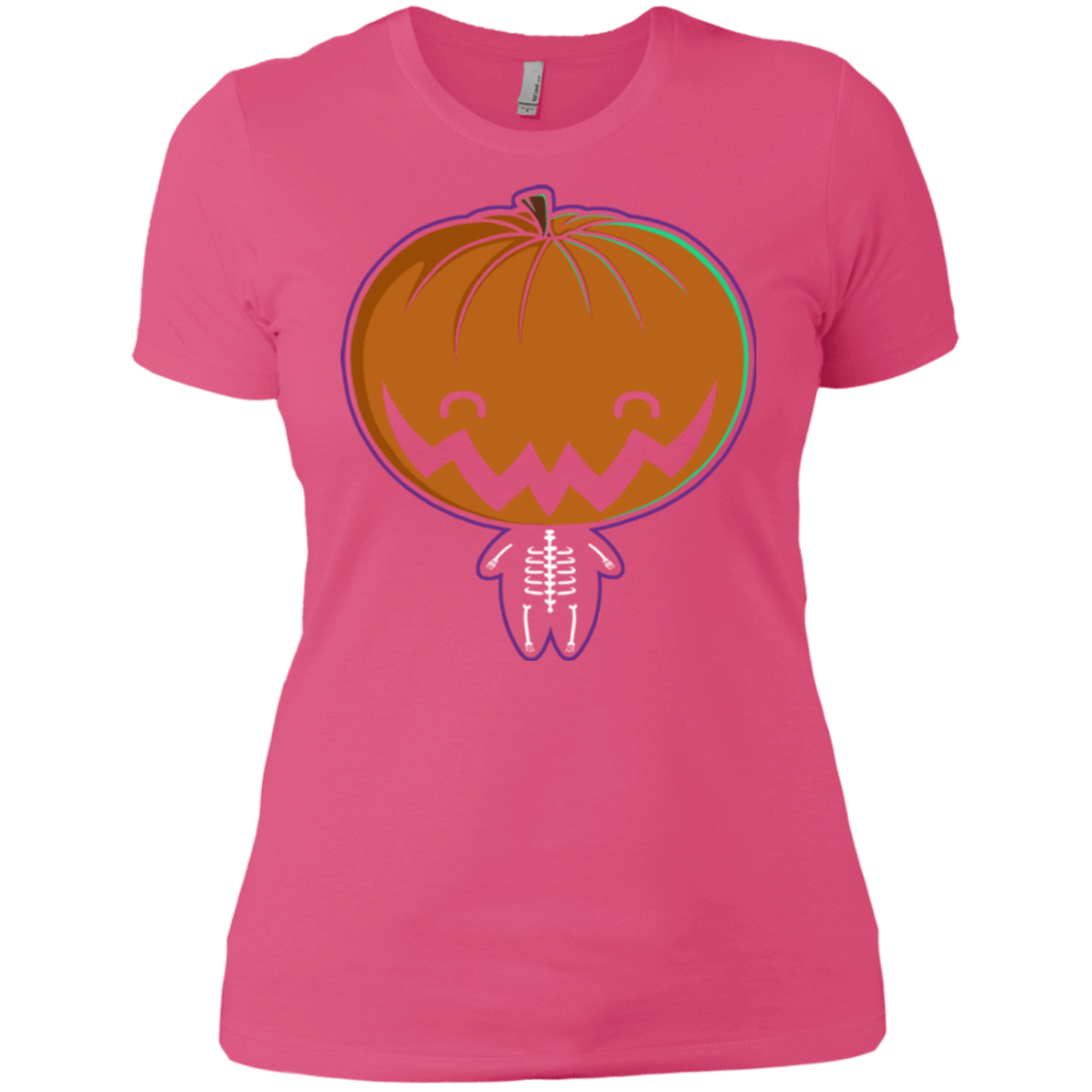 T-Shirts Hot Pink / X-Small Pumpkin Head Women's Premium T-Shirt