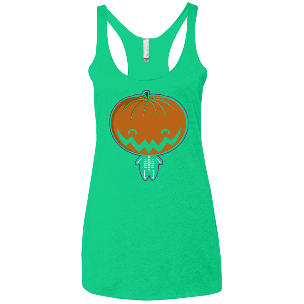 T-Shirts Envy / X-Small Pumpkin Head Women's Triblend Racerback Tank
