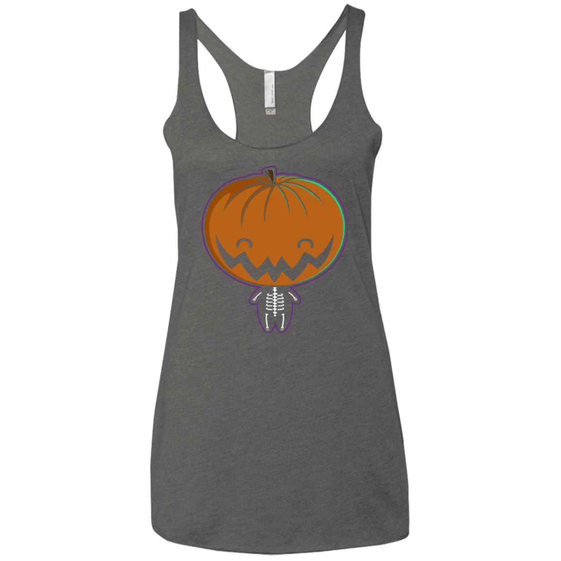 T-Shirts Premium Heather / X-Small Pumpkin Head Women's Triblend Racerback Tank