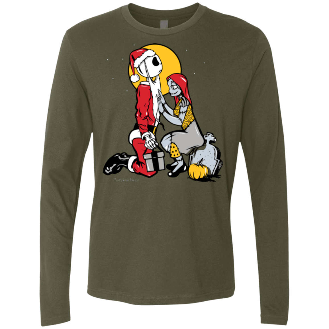 T-Shirts Military Green / Small Pumpkin King Men's Premium Long Sleeve