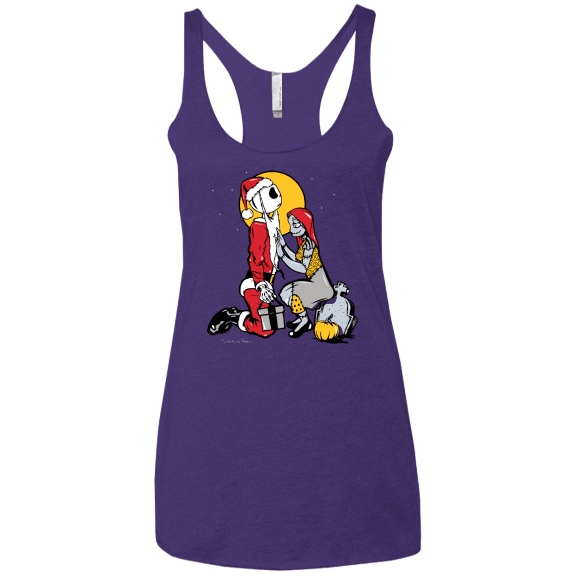 T-Shirts Purple / X-Small Pumpkin King Women's Triblend Racerback Tank
