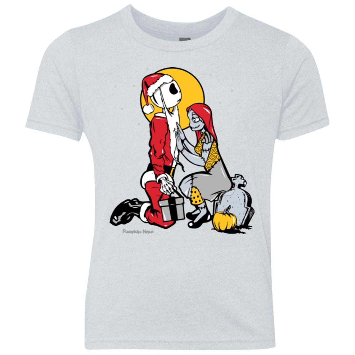 T-Shirts Heather White / YXS Pumpkin King Youth Triblend T-Shirt