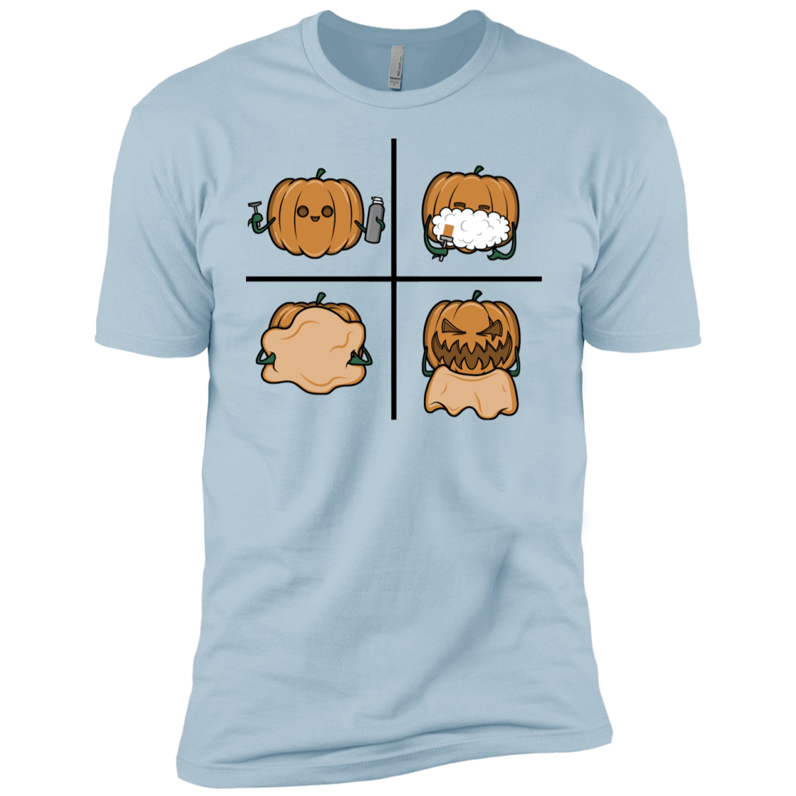 T-Shirts Light Blue / YXS Pumpkin Shave Boys Premium T-Shirt