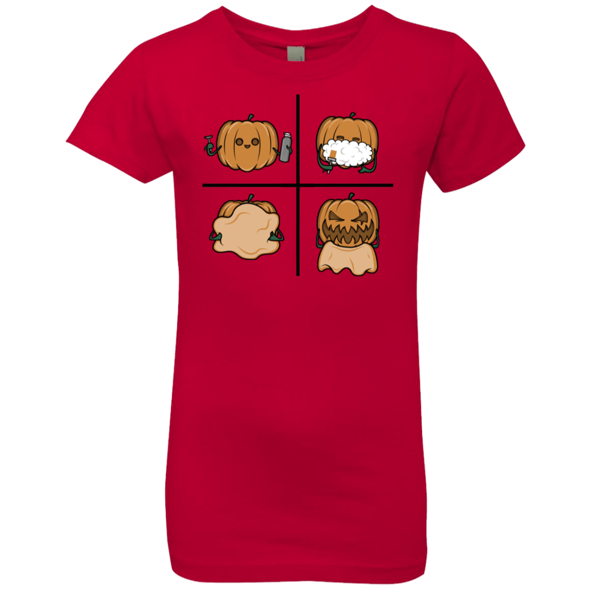 T-Shirts Red / YXS Pumpkin Shave Girls Premium T-Shirt
