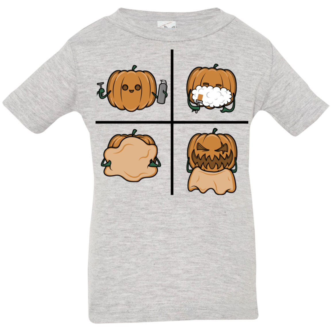 T-Shirts Heather Grey / 6 Months Pumpkin Shave Infant Premium T-Shirt