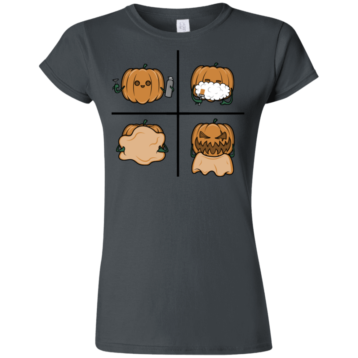 T-Shirts Charcoal / S Pumpkin Shave Junior Slimmer-Fit T-Shirt