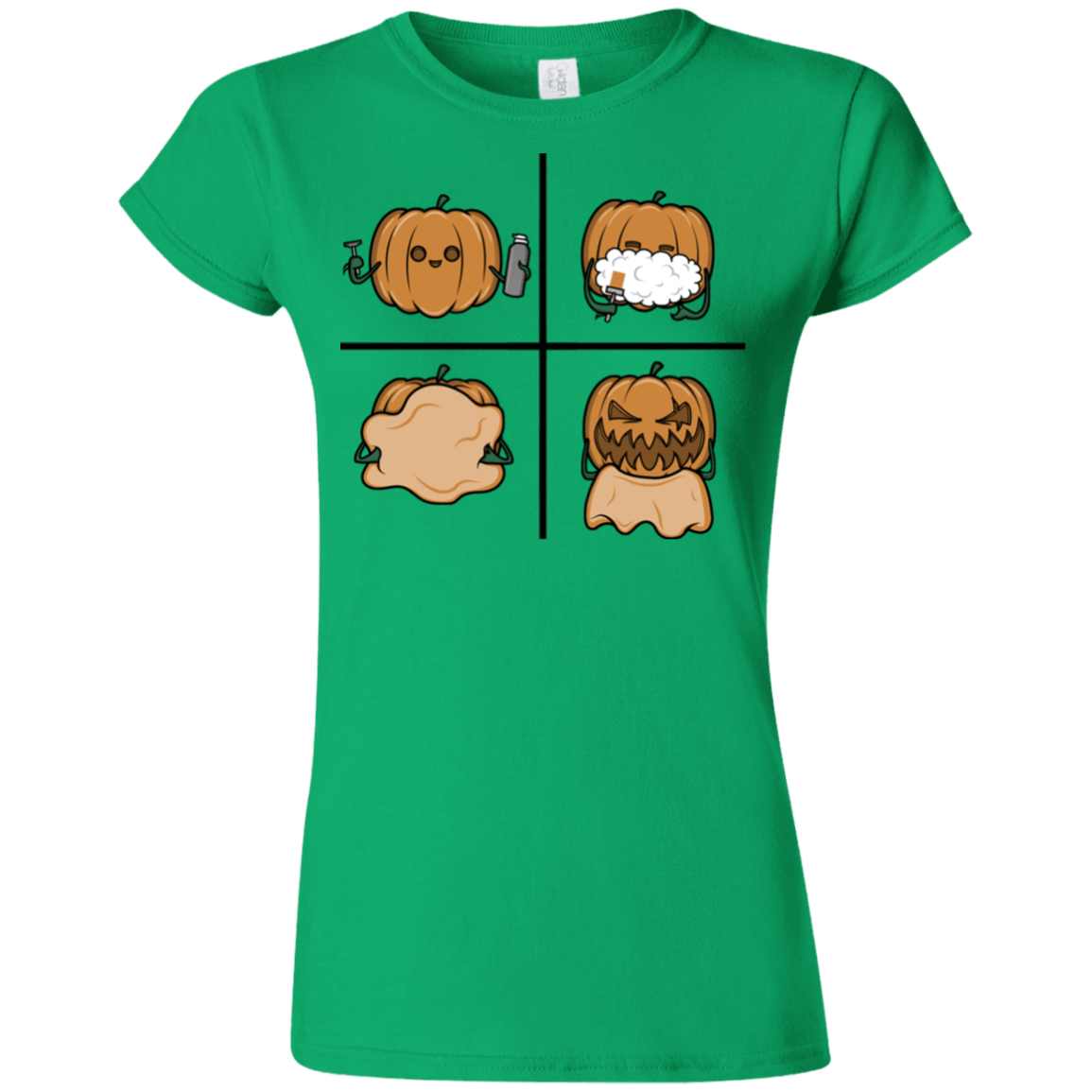 T-Shirts Irish Green / S Pumpkin Shave Junior Slimmer-Fit T-Shirt