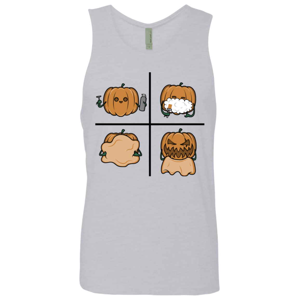 T-Shirts Heather Grey / S Pumpkin Shave Men's Premium Tank Top