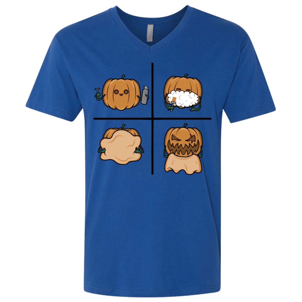 T-Shirts Royal / X-Small Pumpkin Shave Men's Premium V-Neck