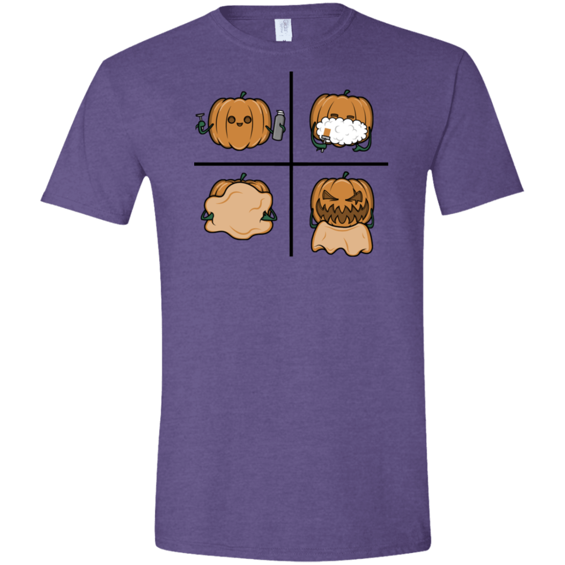 T-Shirts Heather Purple / S Pumpkin Shave Men's Semi-Fitted Softstyle