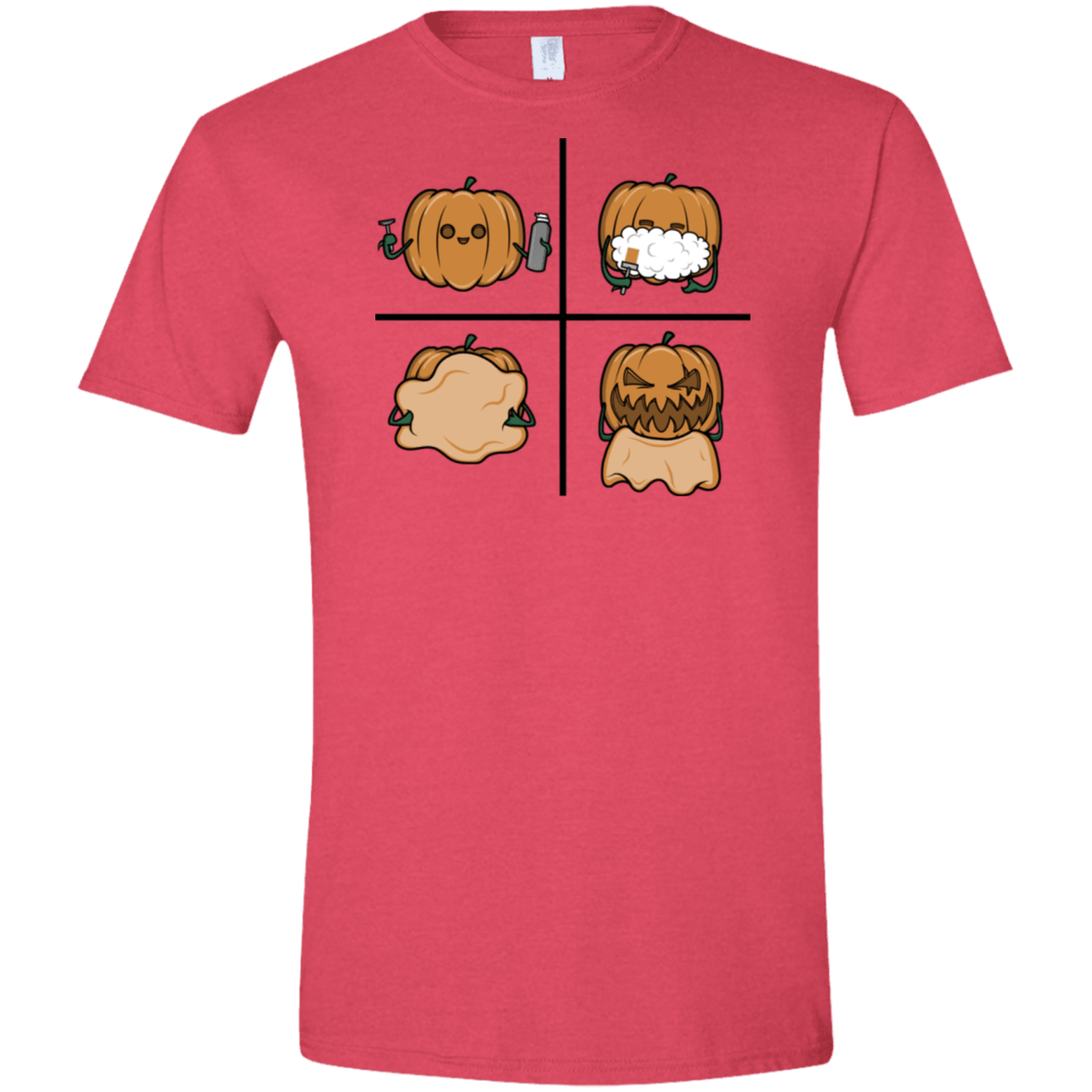 T-Shirts Heather Red / S Pumpkin Shave Men's Semi-Fitted Softstyle
