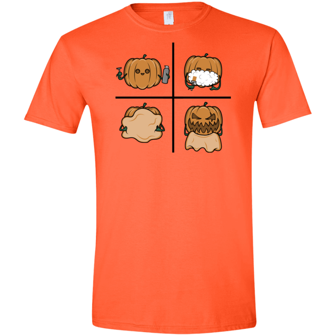 T-Shirts Orange / S Pumpkin Shave Men's Semi-Fitted Softstyle