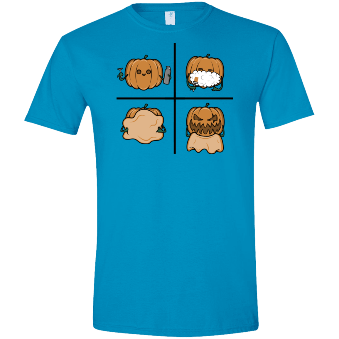 T-Shirts Sapphire / S Pumpkin Shave Men's Semi-Fitted Softstyle