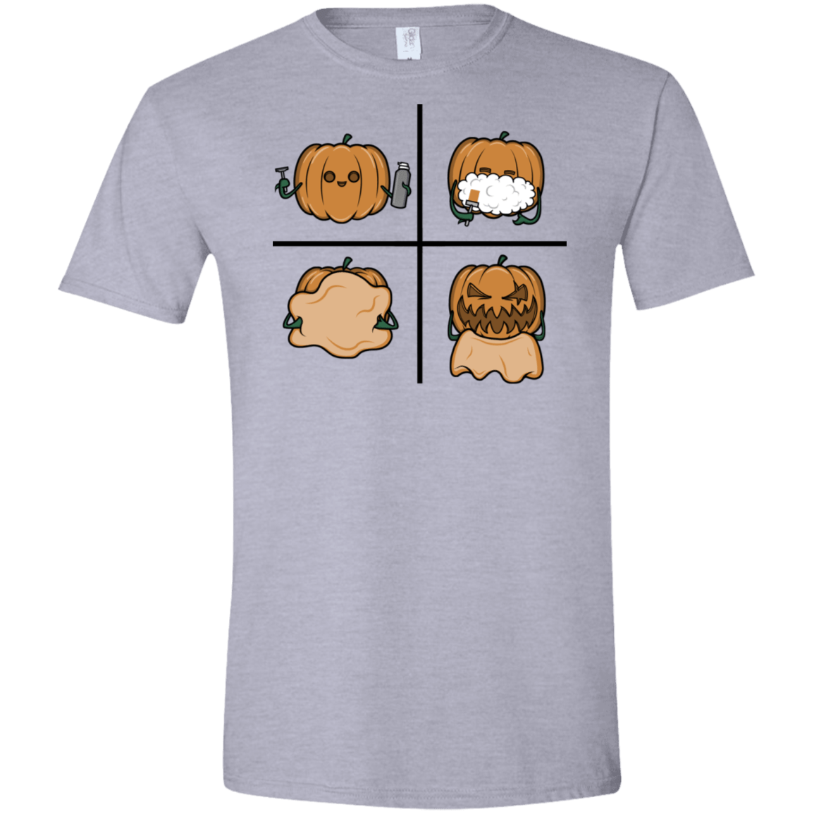 T-Shirts Sport Grey / X-Small Pumpkin Shave Men's Semi-Fitted Softstyle