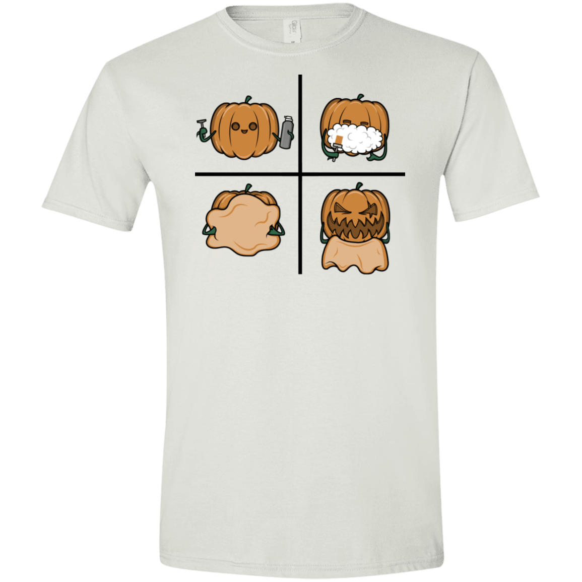 T-Shirts White / X-Small Pumpkin Shave Men's Semi-Fitted Softstyle