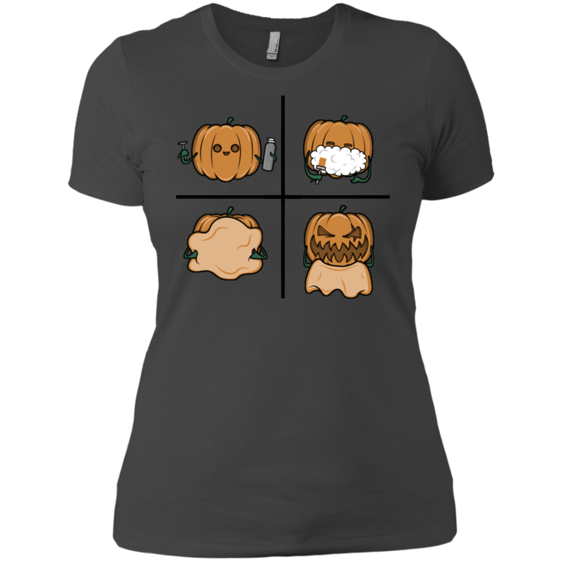 T-Shirts Heavy Metal / X-Small Pumpkin Shave Women's Premium T-Shirt