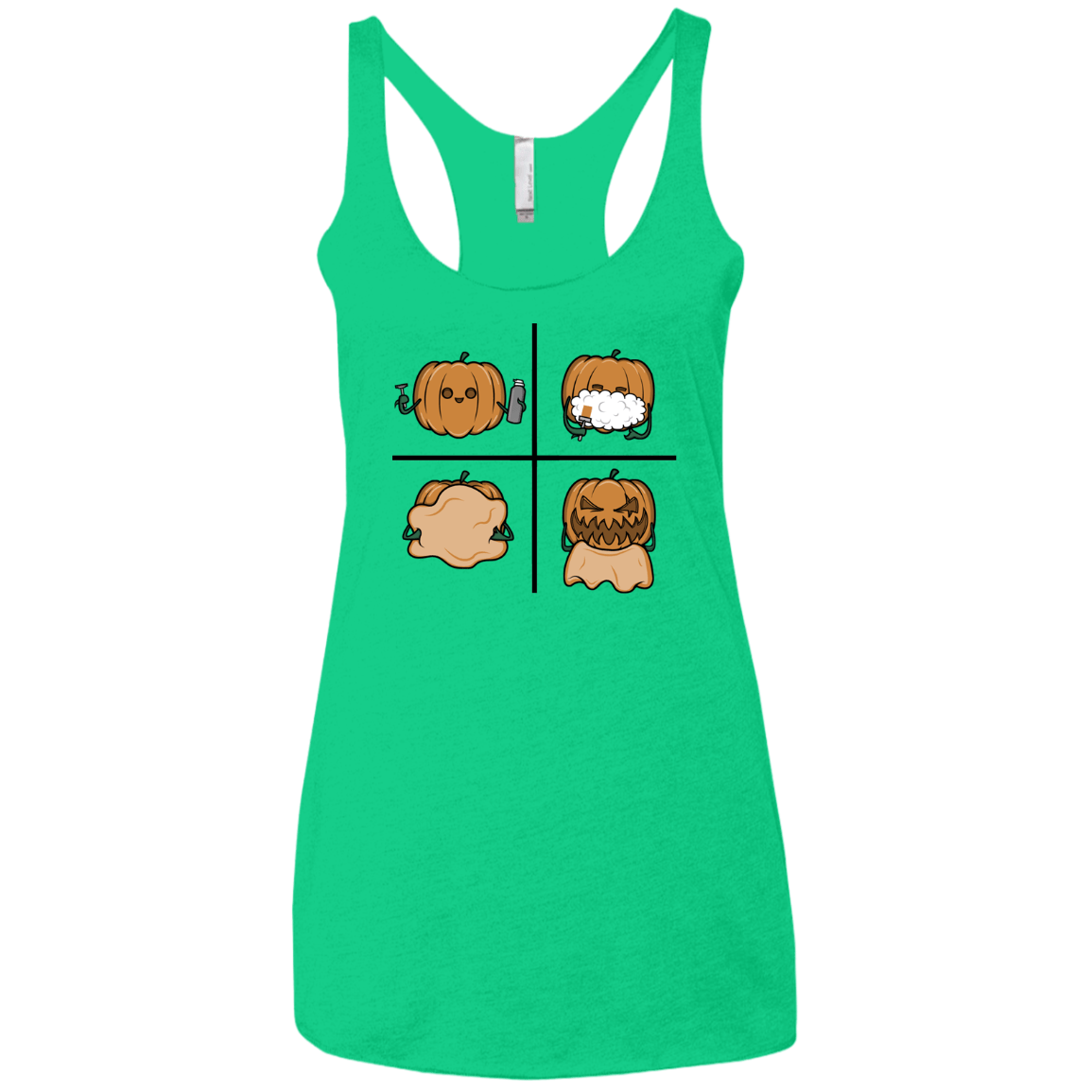 T-Shirts Envy / X-Small Pumpkin Shave Women's Triblend Racerback Tank