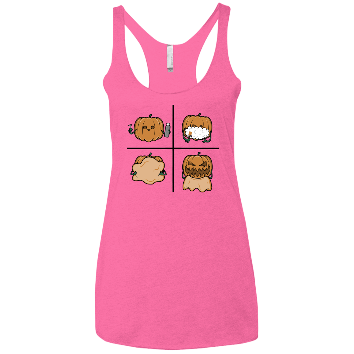 T-Shirts Vintage Pink / X-Small Pumpkin Shave Women's Triblend Racerback Tank