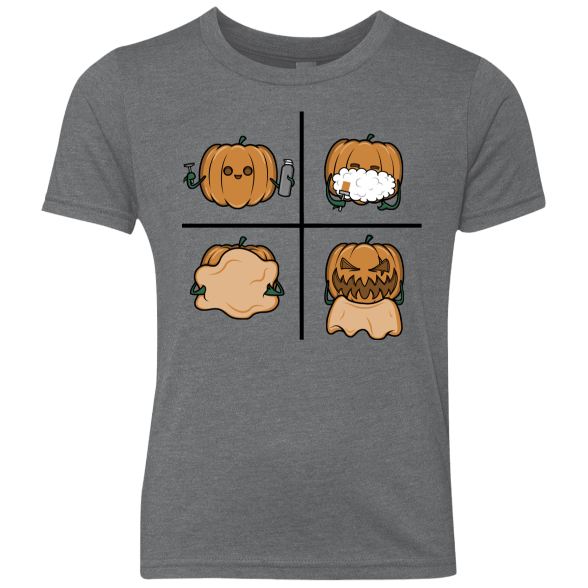 T-Shirts Premium Heather / YXS Pumpkin Shave Youth Triblend T-Shirt
