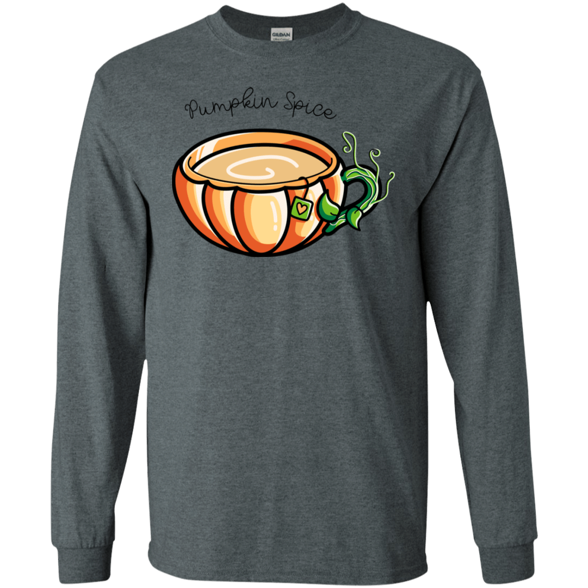 T-Shirts Dark Heather / S Pumpkin Spice Chai Tea Men's Long Sleeve T-Shirt
