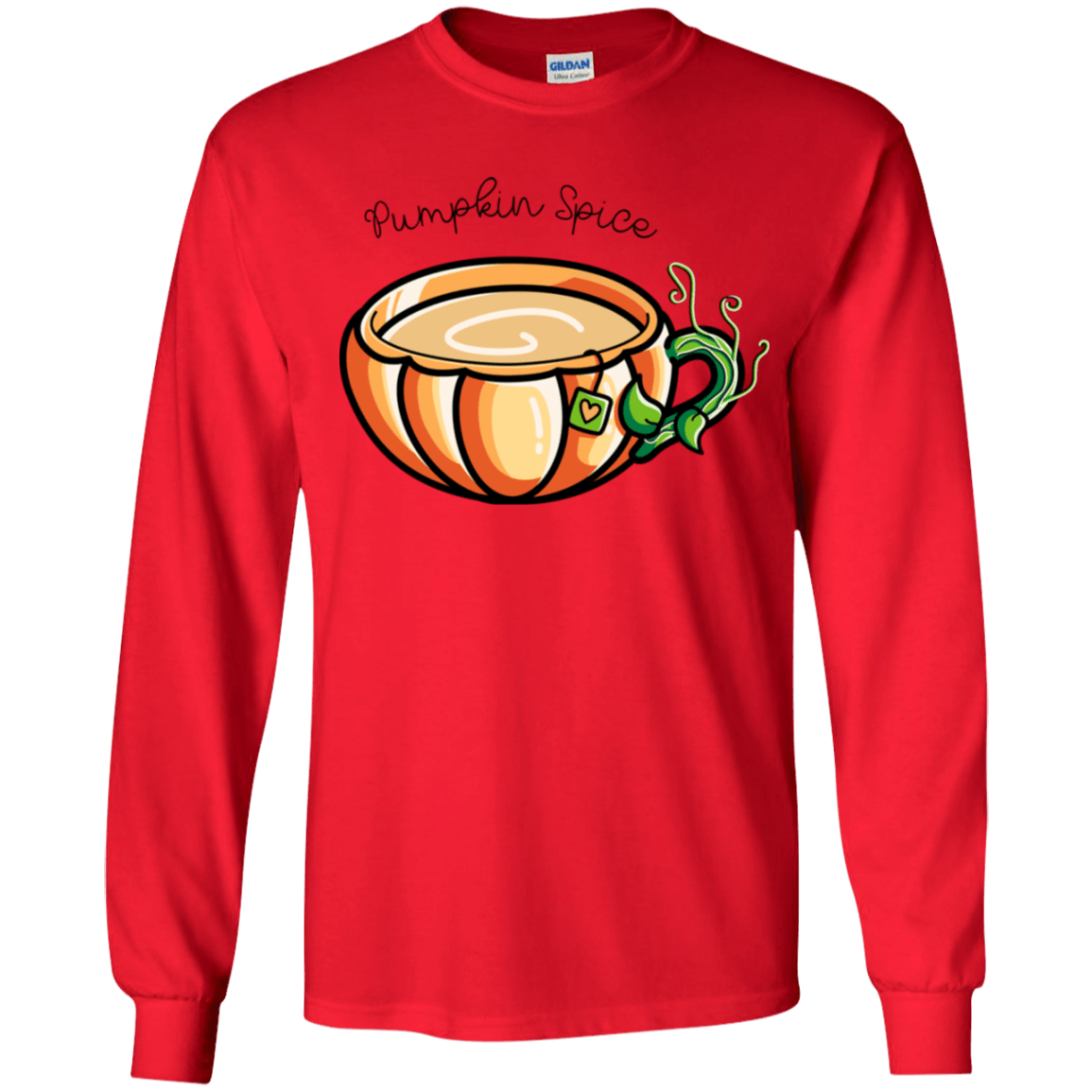 T-Shirts Red / YS Pumpkin Spice Chai Tea Youth Long Sleeve T-Shirt