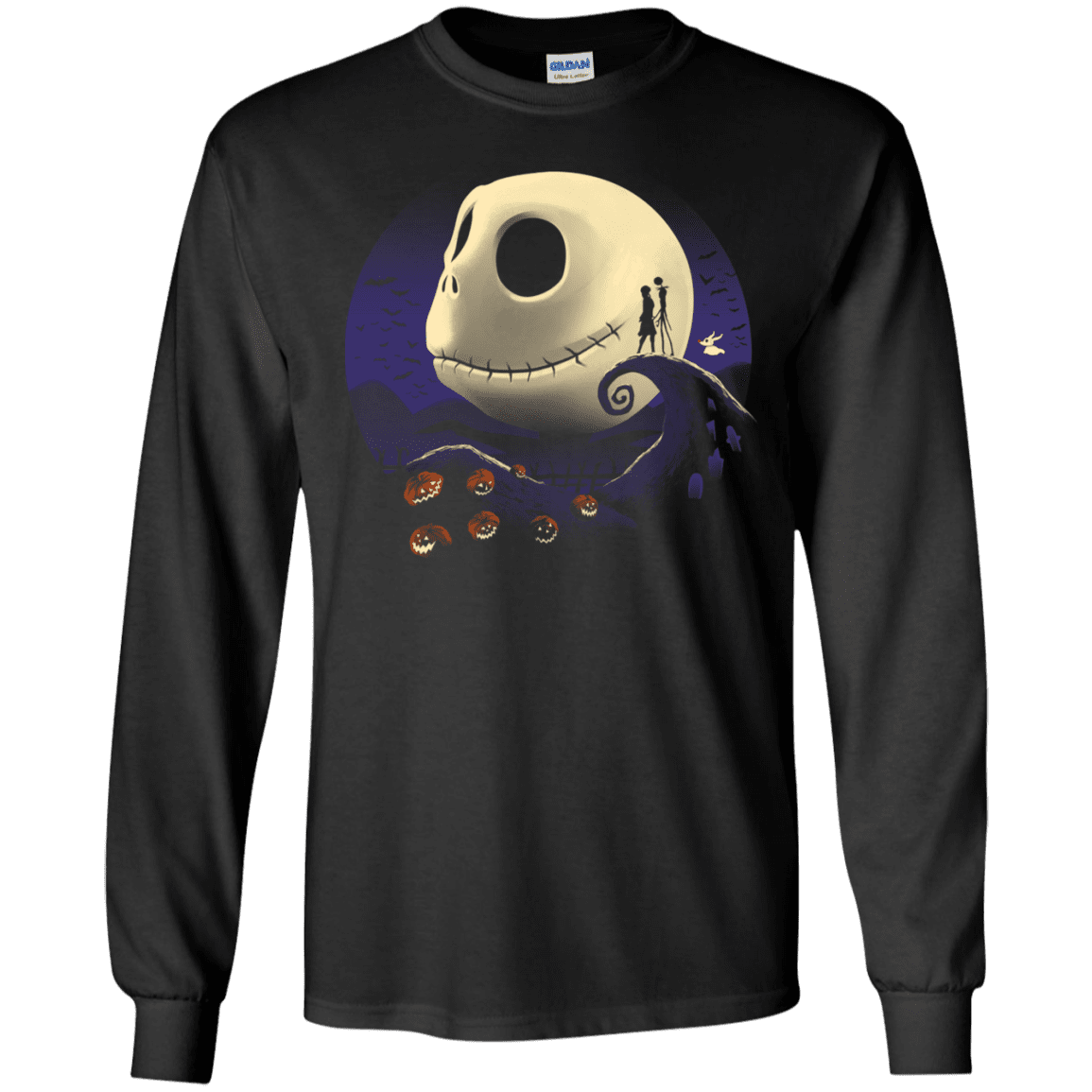 T-Shirts Black / S Pumpkins and Nightmares Men's Long Sleeve T-Shirt