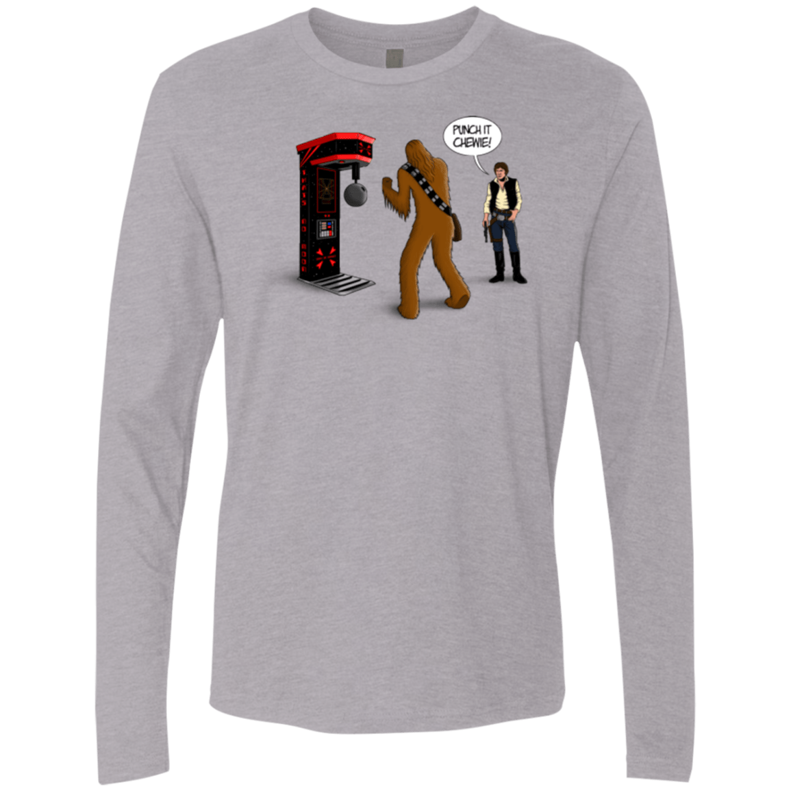 T-Shirts Heather Grey / Small Punch It Chewie Men's Premium Long Sleeve