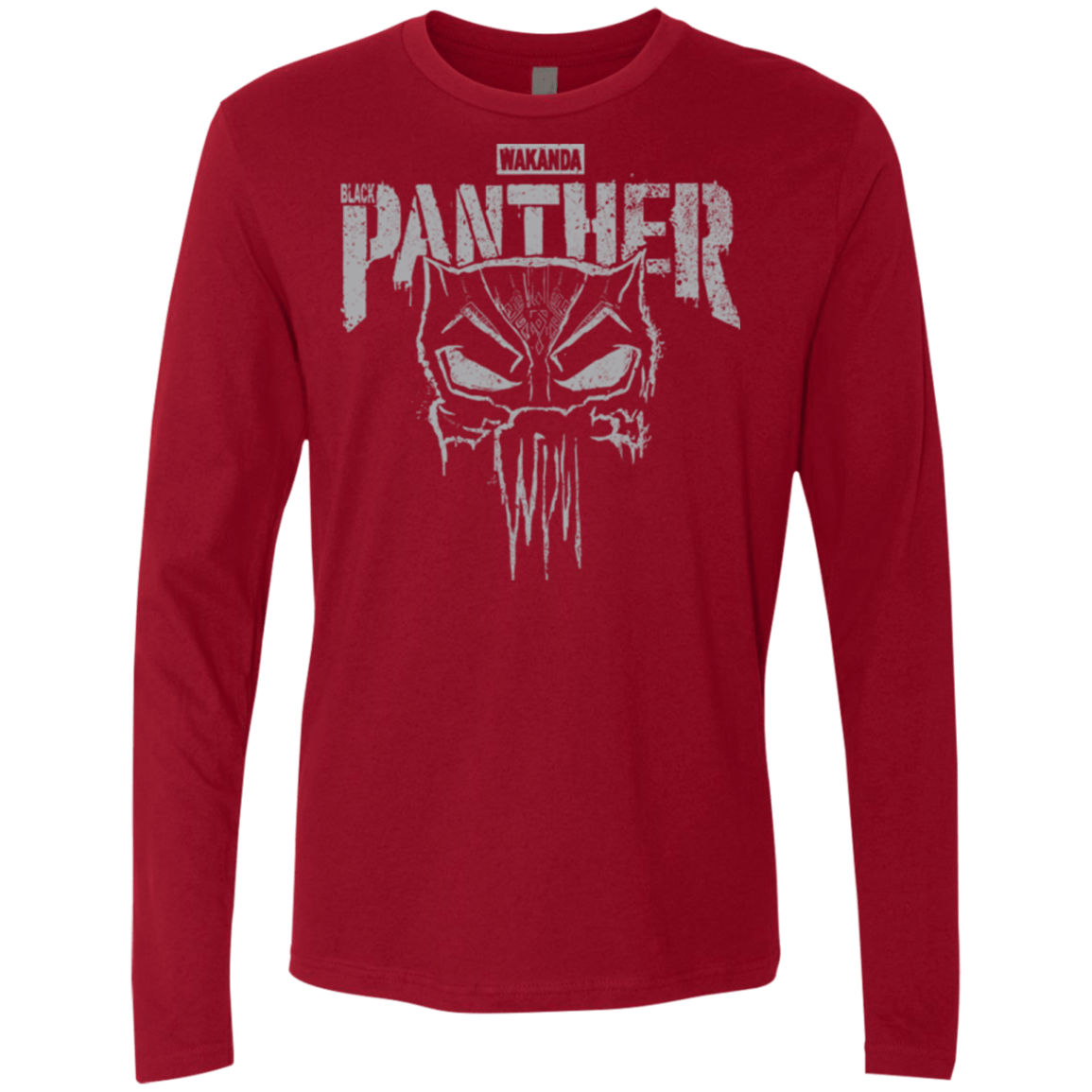 T-Shirts Cardinal / S Punish Enemies Of Wakanda Men's Premium Long Sleeve