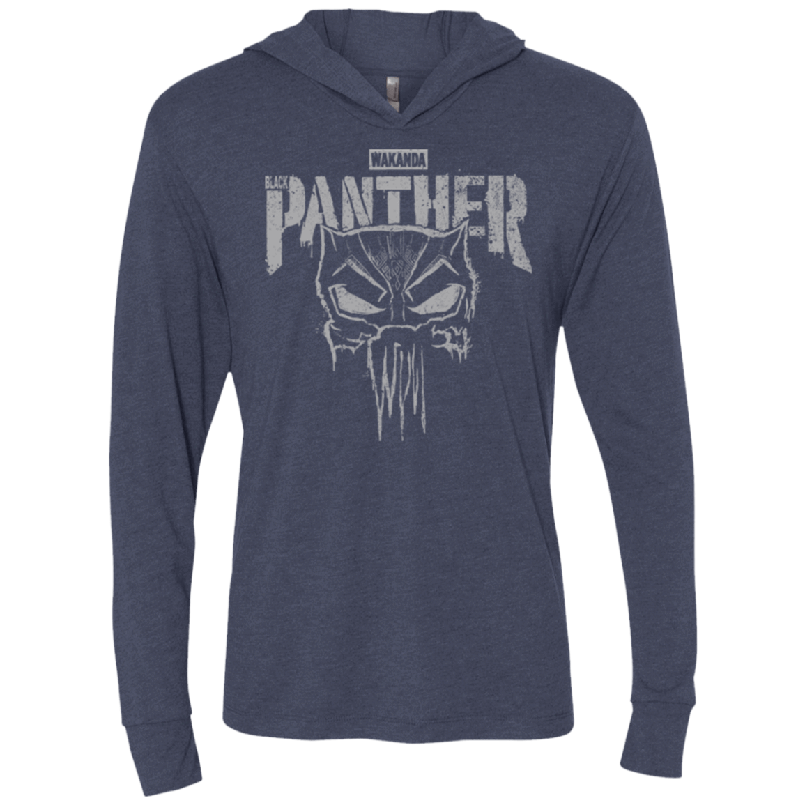 T-Shirts Vintage Navy / X-Small Punish Enemies Of Wakanda Triblend Long Sleeve Hoodie Tee