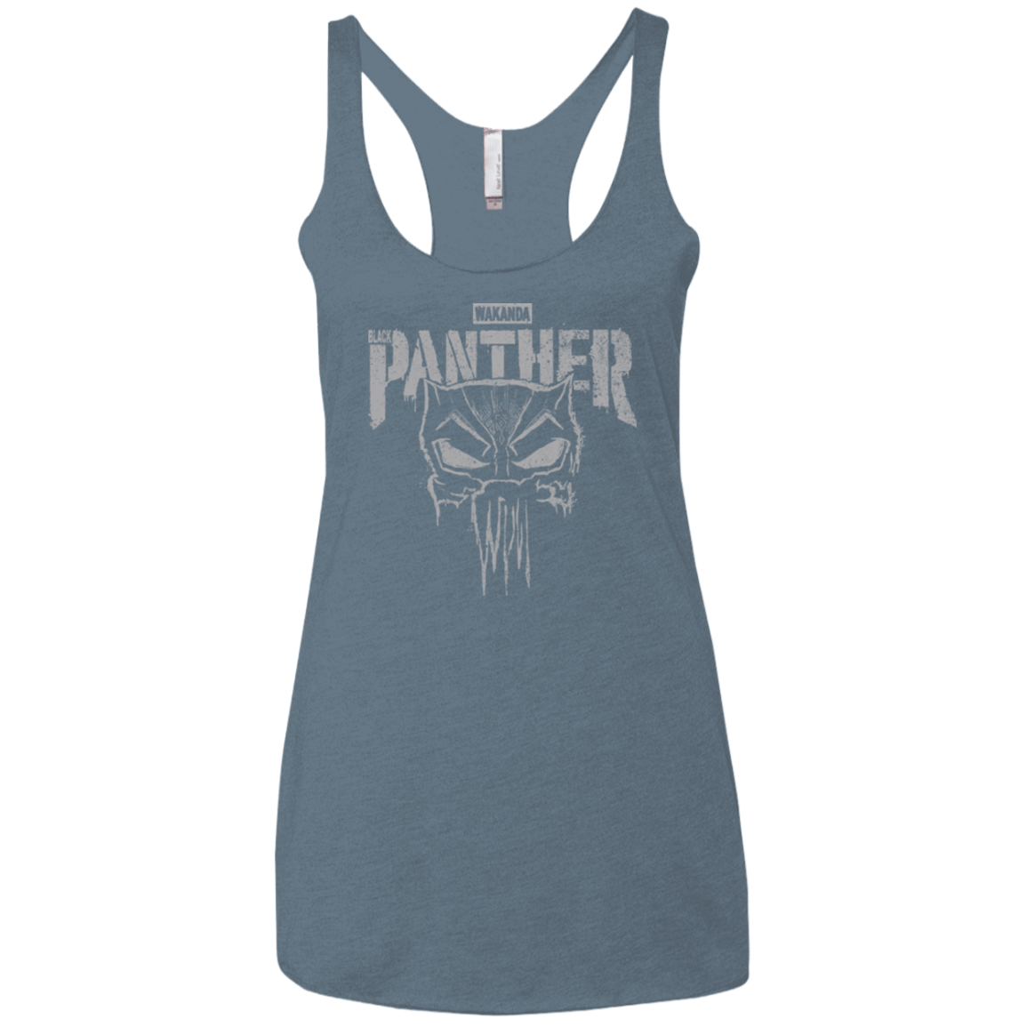 T-Shirts Indigo / X-Small Punish Enemies Of Wakanda Women's Triblend Racerback Tank