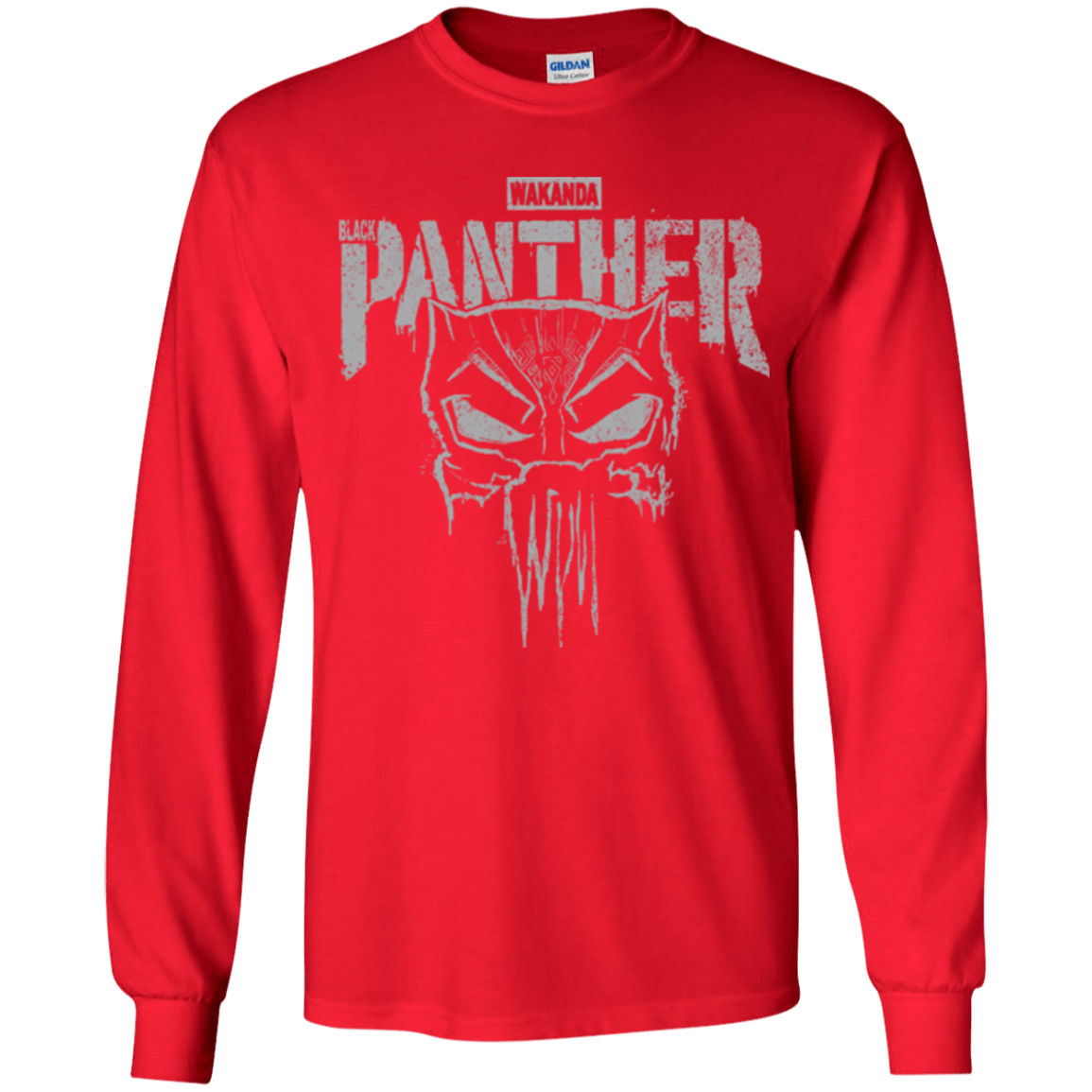 T-Shirts Red / YS Punish Enemies Of Wakanda Youth Long Sleeve T-Shirt