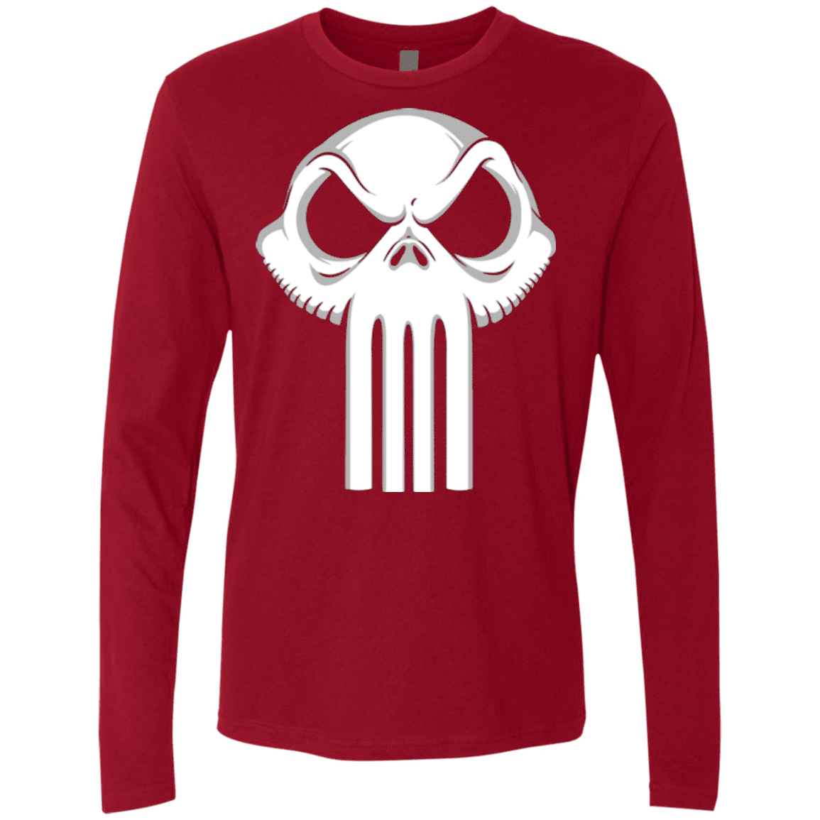 T-Shirts Cardinal / Small Punisher King Men's Premium Long Sleeve