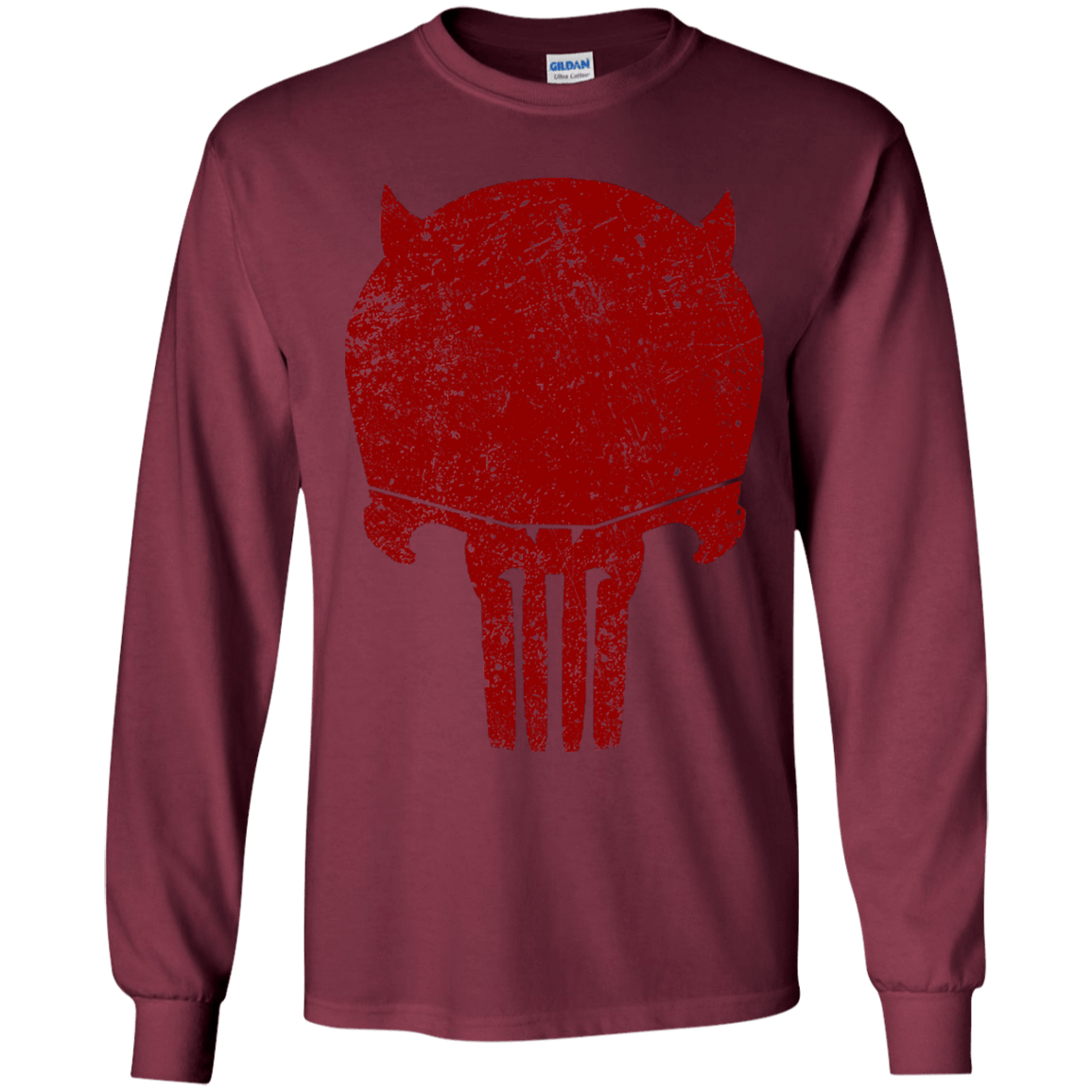T-Shirts Maroon / YS Punishurdock Youth Long Sleeve T-Shirt