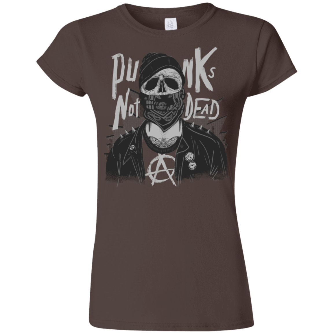 T-Shirts Dark Chocolate / S PUNK SKULL Junior Slimmer-Fit T-Shirt