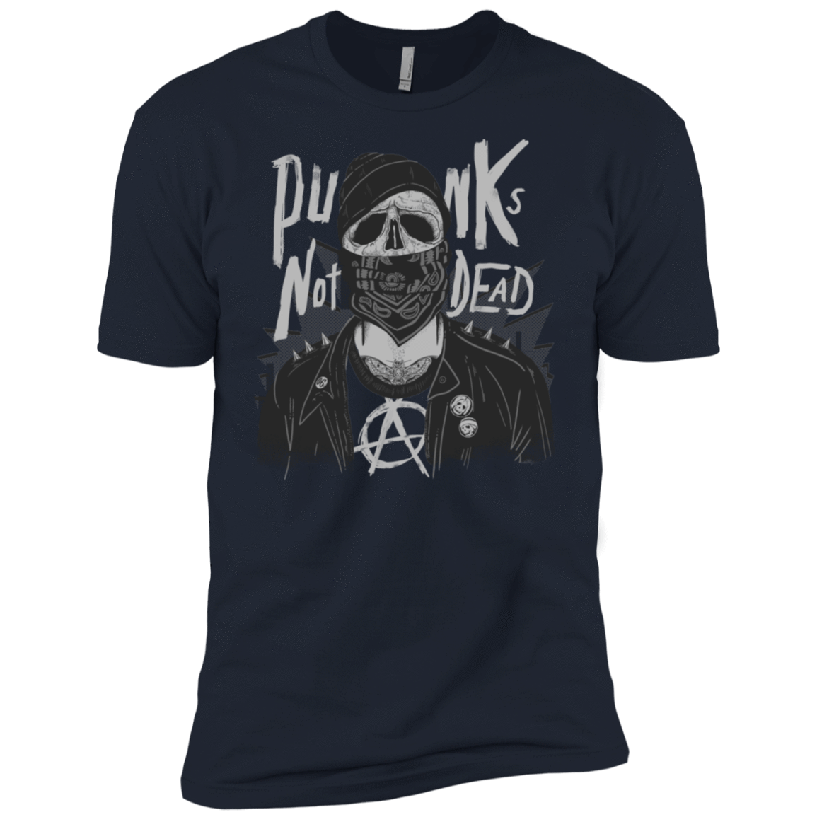 T-Shirts Midnight Navy / X-Small PUNK SKULL Men's Premium T-Shirt