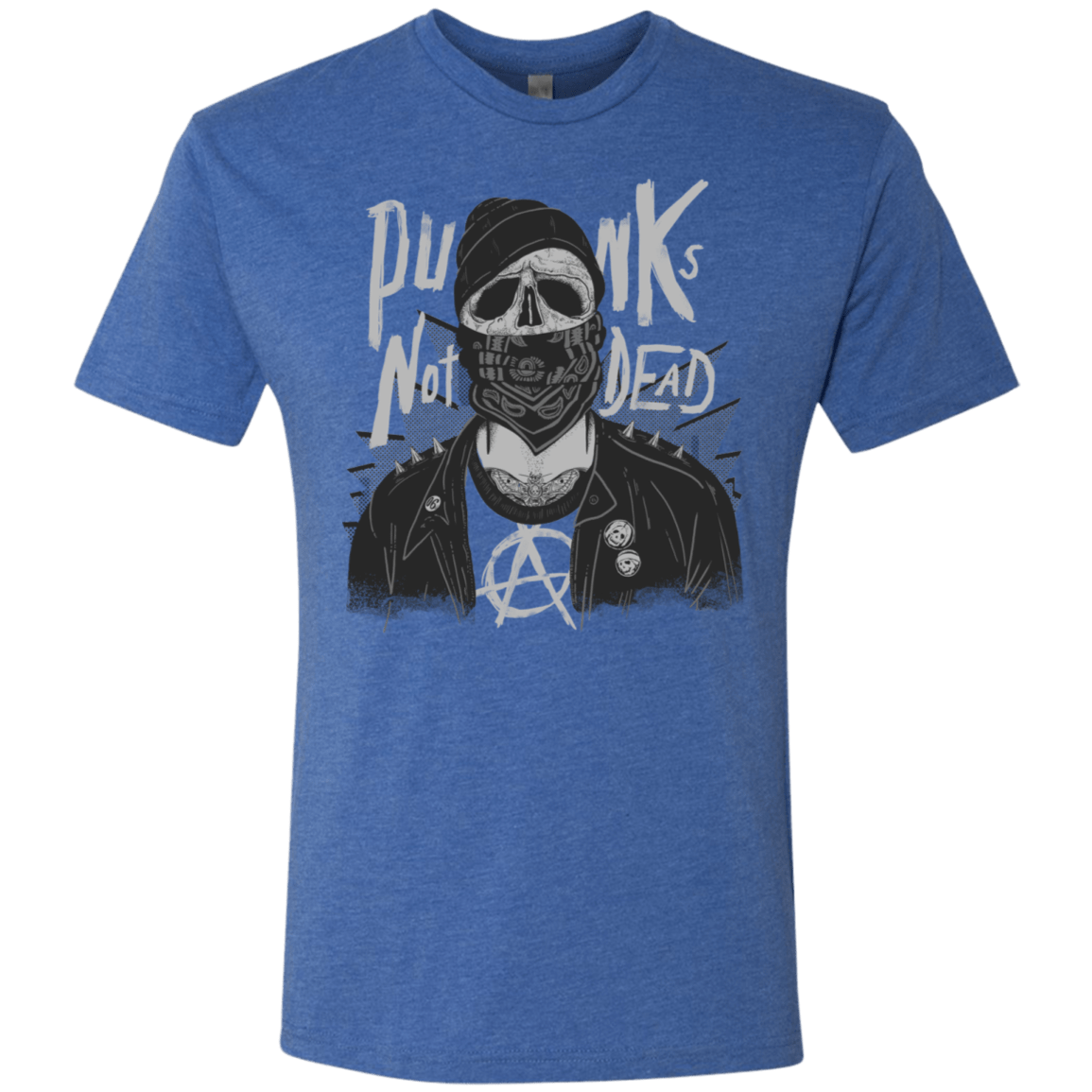 T-Shirts Vintage Royal / S PUNK SKULL Men's Triblend T-Shirt