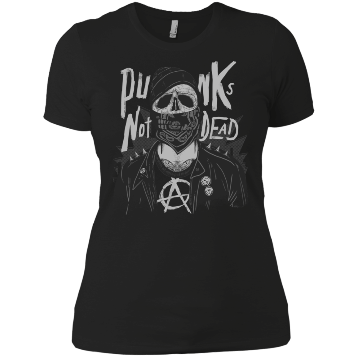 T-Shirts Black / X-Small PUNK SKULL Women's Premium T-Shirt