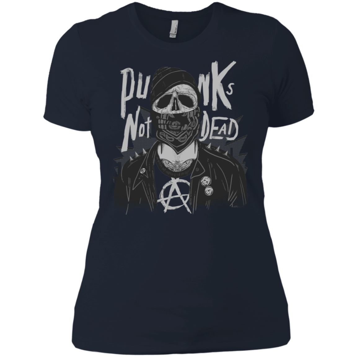 T-Shirts Midnight Navy / X-Small PUNK SKULL Women's Premium T-Shirt