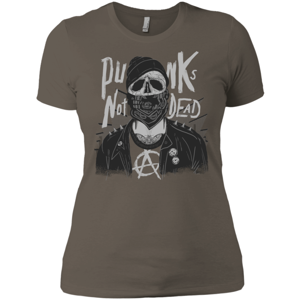 T-Shirts Warm Grey / X-Small PUNK SKULL Women's Premium T-Shirt