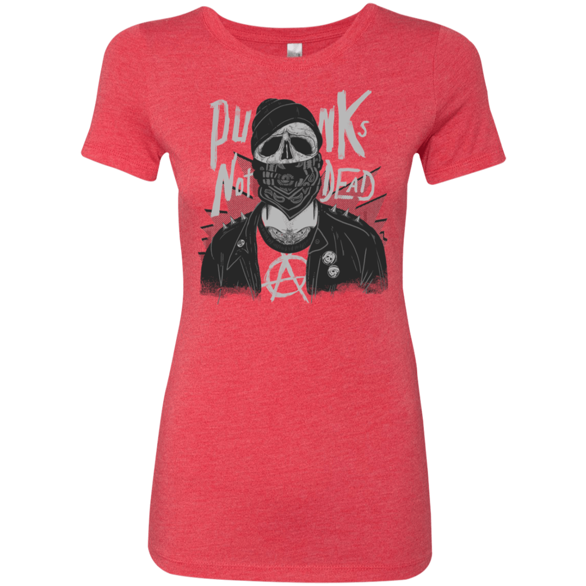 T-Shirts Vintage Red / S PUNK SKULL Women's Triblend T-Shirt